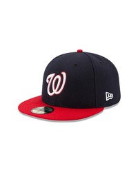 New Era Cap New Era Navyred Washington Nationals Alternate Authentic Collection On Field 59fifty Fitted Hat