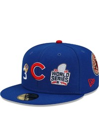 New Era Royal Chicago Cubs 3x World Series Champions Count The Rings 59fifty Fitted Hat