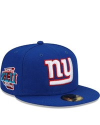 New Era Royal New York Giants Patch Up Super Bowl Xlii 59fifty Fitted Hat At Nordstrom