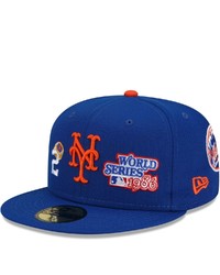 New Era Royal New York Mets 2x World Series Champions Count The Rings 59fifty Fitted Hat