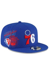New Era Royal Philadelphia 76ers Back Half 9fifty Snapback Adjustable Hat In Blue At Nordstrom