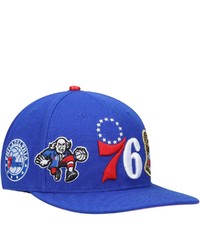 PRO STANDARD Royal Philadelphia 76ers Double Logo Snapback Hat At Nordstrom