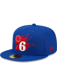 New Era Royal Philadelphia 76ers Splatter 59fifty Fitted Hat At Nordstrom