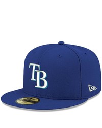 New Era Royal Tampa Bay Rays Logo White 59fifty Fitted Hat At Nordstrom