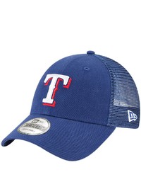 New Era Royal Texas Rangers Trucker 9forty Adjustable Snapback Hat
