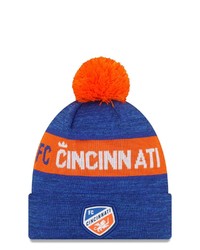 New Era Blue Fc Cincinnati Kick Off Cuffed Knit Hat With Pom At Nordstrom