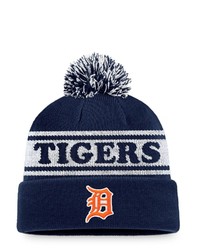 FANATICS Branded Navywhite Detroit Tigers Sport Resort Cuffed Knit Hat With Pom At Nordstrom