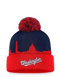 FANATICS Branded Rednavy Washington Nationals Hometown Cuffed Pom Knit Hat At Nordstrom