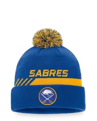 FANATICS Branded Royalgold Buffalo Sabres Authentic Pro Team Locker Room Cuffed Knit Hat With Pom At Nordstrom