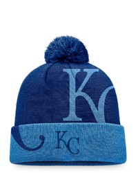 FANATICS Branded Royallight Blue Kansas City Royals Block Party Cuffed Knit Hat With Pom At Nordstrom