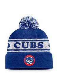 FANATICS Branded Royalwhite Chicago Cubs Sport Resort Cuffed Knit Hat With Pom At Nordstrom