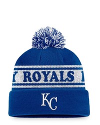 FANATICS Branded Royalwhite Kansas City Royals Sport Resort Cuffed Knit Hat With Pom At Nordstrom