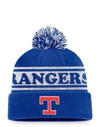 FANATICS Branded Royalwhite Texas Rangers Sport Resort Cuffed Knit Hat With Pom At Nordstrom