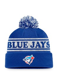 FANATICS Branded Royalwhite Toronto Blue Jays Sport Resort Cuffed Knit Hat With Pom At Nordstrom