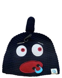 Cold Front Boys Blue Knit Monster Hat Nose Ring Beanie