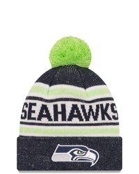 New Era College Navy Seattle Seahawks Toasty Cover Cuffed Knit Hat With Pom At Nordstrom