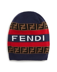 Fendi Ff Logo Wool Soccer Beanie