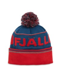 Fjallraven Knit Pompom Beanie In Storm True Red At Nordstrom