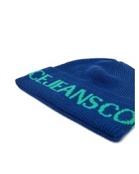 VERSACE JEANS COUTURE Logo Print Knitted Beanie