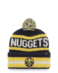 '47 Navy Denver Nuggets Bering Cuffed Knit Hat With Pom At Nordstrom
