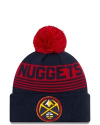 New Era Navy Denver Nuggets Proof Cuffed Knit Hat With Pom At Nordstrom