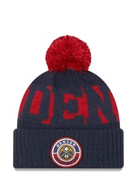 New Era Navy Denver Nuggets Sport Logo Cuffed Knit Hat With Pom At Nordstrom