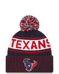 New Era Navy Houston Texans Marl Cuffed Knit Hat With Pom At Nordstrom