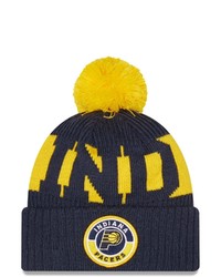 New Era Navy Indiana Pacers Sport Logo Cuffed Knit Hat With Pom At Nordstrom