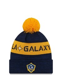 New Era Navy La Galaxy Kick Off Cuffed Knit Hat With Pom At Nordstrom