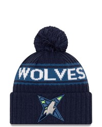 New Era Navy Minnesota Timberwolves 2021 Nba Draft Cuffed Knit Hat With Pom At Nordstrom