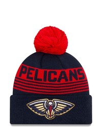 New Era Navy New Orleans Pelicans Proof Cuffed Knit Hat With Pom At Nordstrom