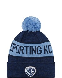 New Era Navy Sporting Kansas City Kick Off Cuffed Knit Hat With Pom At Nordstrom