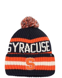 '47 Navy Syracuse Orange Bering Cuffed Knit Hat With Pom At Nordstrom