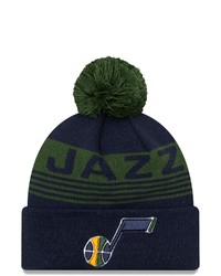 New Era Navy Utah Jazz Proof Cuffed Knit Hat With Pom At Nordstrom