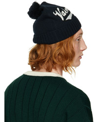 Valentino Garavani Navy Virgin Wool Beanie