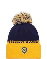 adidas Navyyellow Nashville Predators Cold Rdy Cuffed Knit Hat With Pom At Nordstrom