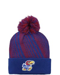 adidas Royal Kansas Jayhawks 2021 Sideline Players Cuffed Knit Hat With Pom At Nordstrom