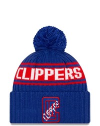 New Era Royal La Clippers 2021 Nba Draft Cuffed Knit Hat With Pom At Nordstrom