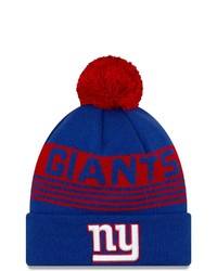 New Era Royal New York Giants Proof Cuffed Knit Hat With Pom At Nordstrom