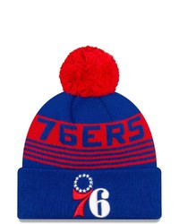 New Era Royal Philadelphia 76ers Proof Cuffed Knit Hat With Pom At Nordstrom