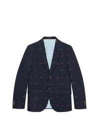 Gucci Cambridge Horse Pattern Gabardine Jacket
