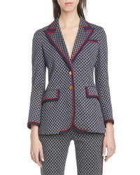 Gucci Square G Logo Jacquard Knit Jacket