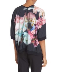 Ted Baker London Lovinia Floral Print Mock Two Piece Top