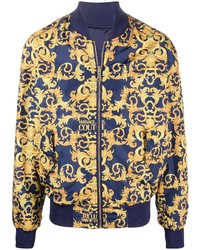 VERSACE JEANS COUTURE Baroque Print Reversible Bomber Jacket