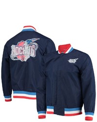 Mitchell & Ness Houston Rockets Navy Hardwood Classics 75th Anniversary Authentic Warmup Full Snap Jacket At Nordstrom