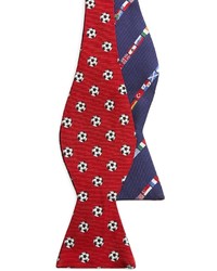 Brooks Brothers Flags Of The World With Soccer Ball Reversible Bow Tie