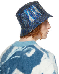Feng Chen Wang Blue Jacquard Bucket Hat