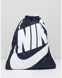 Nike Heritage Drawstring Backpack In Blue Ba5351 451