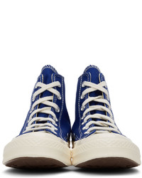 Comme Des Garcons Play Blue Converse Edition Half Heart Chuck 70 Sneakers