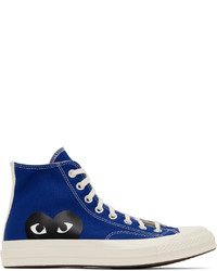 Comme Des Garcons Play Blue Converse Edition Half Heart Chuck 70 Sneakers